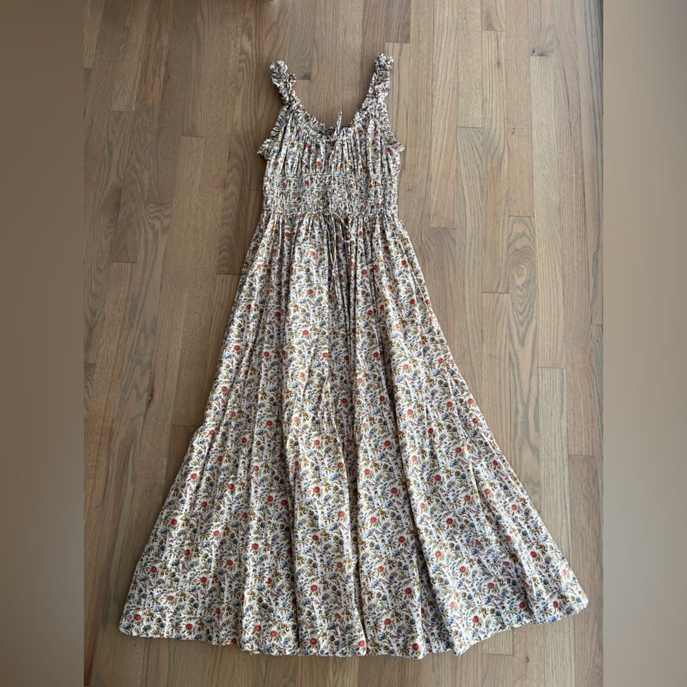 Doen DÔEN Emmaretta Dress Maxi Organic Cotton S Jardin Du Chateau Floral
